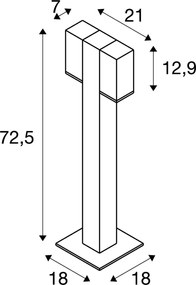 SLV THEO 1002871 Állólámpa 2x7W/GU10 IP44