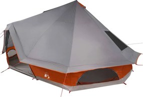 vidaXL Családi Tipi sátor Tipi Szürke és narancs 680 x 430 x 270 cm