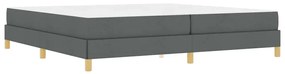 Boxrugós ágy Sötétszürke és Barna 200 x 200 cm