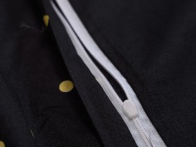 VISATA fekete mikroszálas ágyneműhuzat Ágyneműhuzat mérete: 70 x 80 cm | 140 x 200 cm