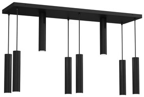 Csillár zsinóron RAITO 8xGU10/8W/230V fekete