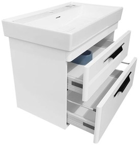 TMP LUX 60 fali fürdőszobabútor - CeraStyle SHARP 37100 mosdóval - 60 x 48 cm