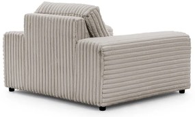 Világosszürke kordbársony fotel Justin – Ropez