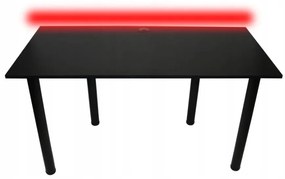 CODE BIG B2 Számítógépasztal + LED, 160x73-76x80, fekete/fekete lábak