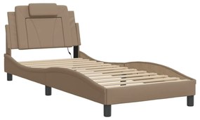 cappuccino színű ágykeret Viana LED-ekkel matrac nélkül 90x190 cm