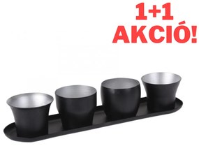 Tim 5 darabos teamécses tartó szett 28cm fekete/ezüst