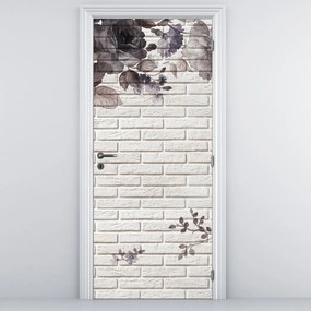 Fotótapéta ajtóra - Fal egy csokorral (95x205cm)