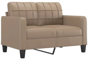 vidaXL 4 részes kávészínű műbőr ülőgarnitúra párnákkal