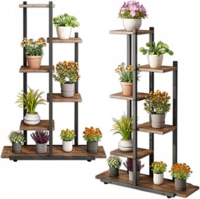 Virágágyás Növénytartó Állvány Virágok Kaspók Rusztikus Könyvespolc Fa Polcok