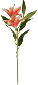 Művirág Gyöngyvirág narancssárga, két virág és bimbó, h. 84 cm