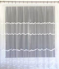 Mg Függöny jacquard 618/302 Fehér 300X160 szalaggal