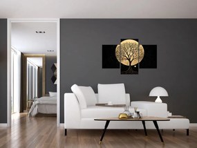 Kép – Fa arany teliholdban I. (90x60 cm)