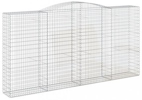 6 db íves horganyzott vas gabion kosár 400x50x200/220 cm