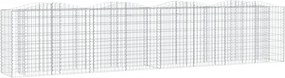 vidaXL íves horganyzott vas gabion magaságyás 400x50x100 cm