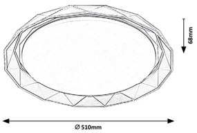 Rabalux - LED Mennyezeti lámpa LED/48W/230V