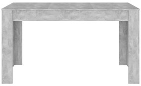 Betonszürke szerelt fa étkezőasztal 140 x 74,5 x 76 cm