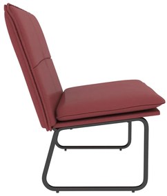 vidaXL bordó műbőr pad 100 x 75 x 76 cm