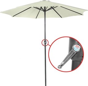 MIADOMODO Napernyő fogantyúval 250 cm krémszínű