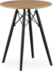 OSLO étkezőasztal tölgy dekorációval 60x60