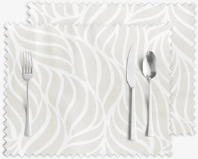 Goldea viaszosvászon reggeliző alátét - bézs vonalak - 2db 30 x 40 cm