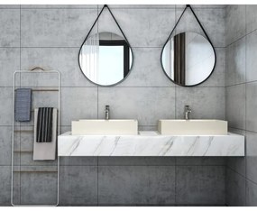 Sapho - Pult fölé szerelhető mosdó 58x36 cm beton/bézs