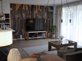 TV asztal Nico (arany craft + fehér). Akció -15%. 1092043