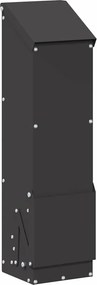vidaXL Csirke etető Fekete 13 x 12 x 51 cm Hidegen Hengerelt Acél