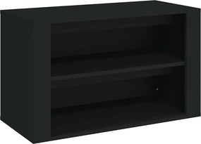 vidaXL fekete szerelt fa cipőtartó 75x35x45 cm