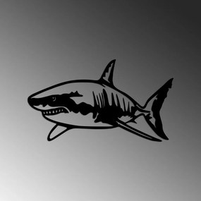 Shark fém fali dekoráció, 50×28 cm