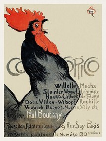 Festmény reprodukció Cocorico, Vintage Rooster (French Chicken Poster) - Théophile Steinlen, (30 x 40 cm)