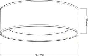 Brilagi - nagy, dimmelhető LED-lámpatest SM. ST. 36W/230V 3000-6000K átm. 55 cm bézs WT + távirányító