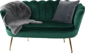 Pad Art-deco stílusban, smaragd Velvet anyag/gold króm-arany, NOBLIN