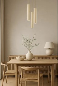 Brilagi - Kábelen függesztett csillár TUBE 3xGU10/15W/230V bézs/arany
