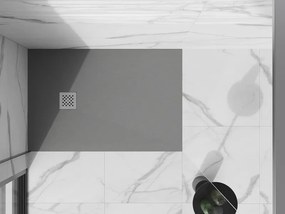 Mexen Stone+ 120 x 100 cm-es, szürke-beton hatású, téglalap alakú kompozit zuhanytálca - 44611012