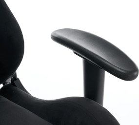 Irodai/gamer szék, fekete Velvet szövet, teherbírás 150 kg, SALOP