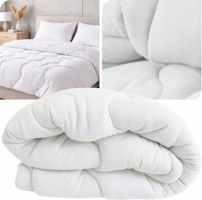 Paplan 140x200 cm Meleg Polár Kellemes Puha Hideg Éjszakákra Fehér