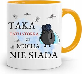 Tetoválóknak Tetováló Bögre Sárga Ajándék fényképes nyomtatással