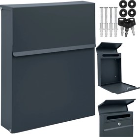 Postaláda Postai Levelezés Modern Slim Antracit