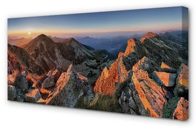Canvas képek Mountain naplemente 125x50 cm
