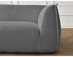 Sötétszürke buklé kanapé 242 cm Giorgia – Bobochic Paris