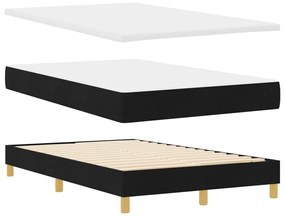 Box Spring Ágy Matraccal Fekete 120x200 cm Textil