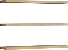 Fali polc szett 3db, zafír tölgy