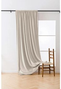 VELVET  bézs sötétítő függöny 140x250 cm Felfüggesztés: Fém gyűrűk