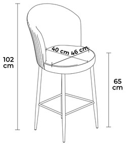 Alte Cappuccino bárszék szett, 4 db, 4 db