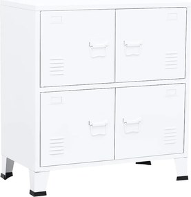 vidaXL fehér acél ipari tárolószekrény 75 x 40 x 80 cm