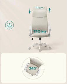 irodai szék, ergonomikus szék cappuccino bézs színben