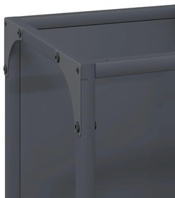antracitszürke hidegen hengerelt acél tűzifatároló 25x25x80 cm