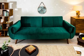 SKAGEN -II modern bársony kanapé - 215cm - zöld