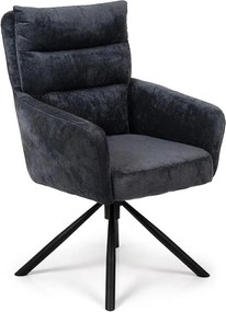 AVENBERG TESSA Forgó étkezőszék szett - 2 db, sötétszürke