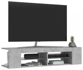 betonszürke TV-szekrény LED-lámpákkal 135 x 39 x 30 cm